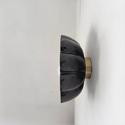 Petra Bloom Wall Sconce – Nero Marquina Marble