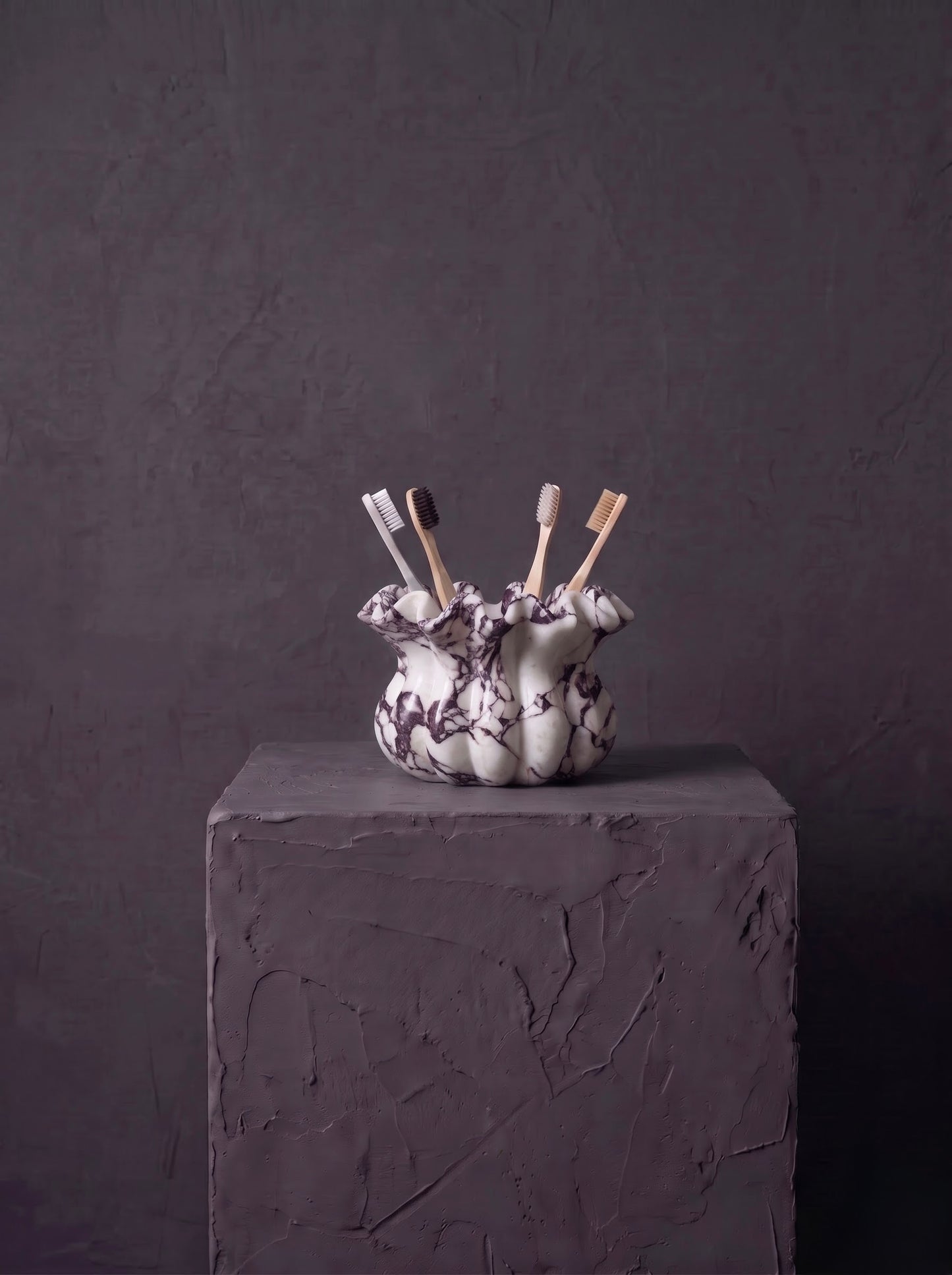 Calacatta Marble Toothbrush Holder Bathroom Decor