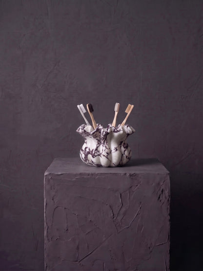 Calacatta Marble Toothbrush Holder Bathroom Decor