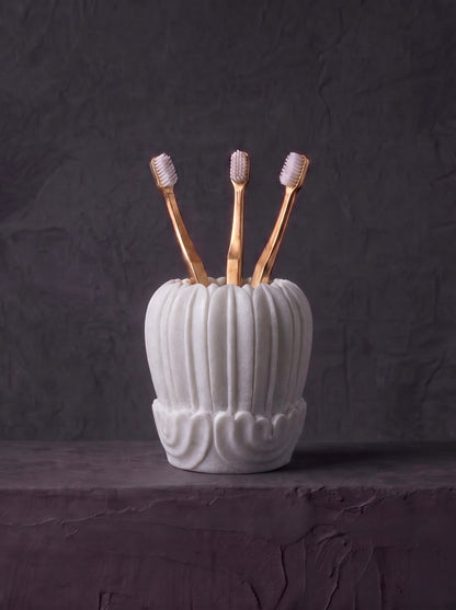 Handmade Scalloped Toothbrush Holder