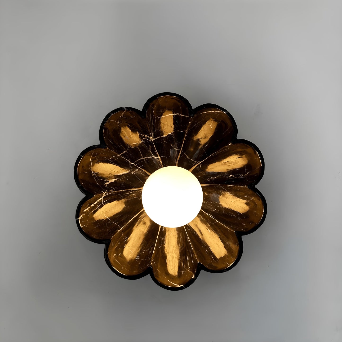 Petra Bloom Wall Sconce – Nero Marquina Marble