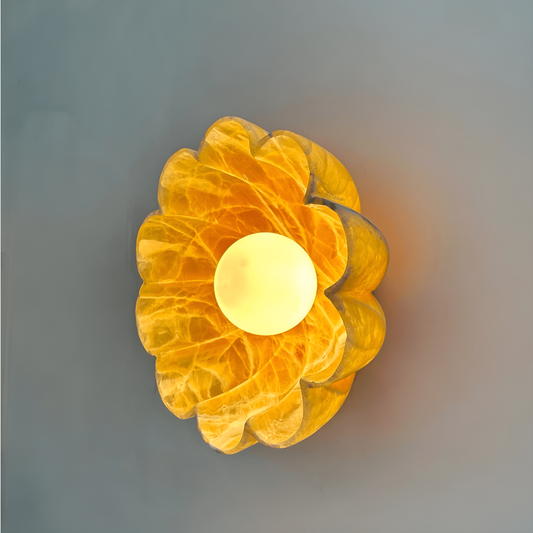 Petra Bloom Wall Sconce – Honey Onyx