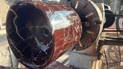 Rosso Levanto Offset Drop Pedestal Sink