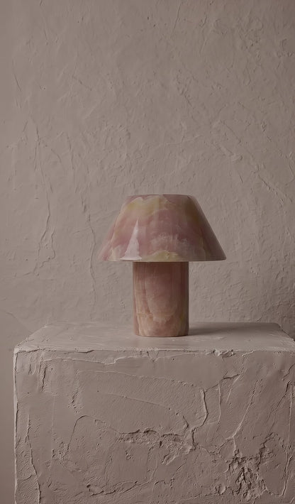 Petra Bloom Table Lamp Made In Pink Onyx
